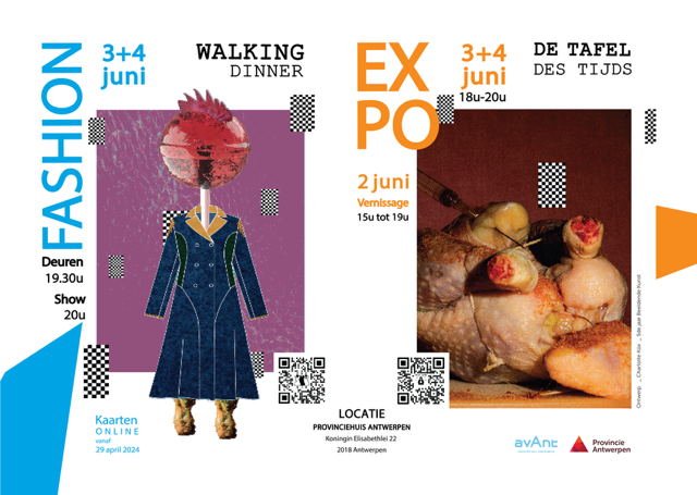 De poster van de expo en de modeshow